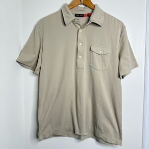 Nyne Pocket Polo Shirt Beige Men’s Size Large Combed Cotton Cool Max
